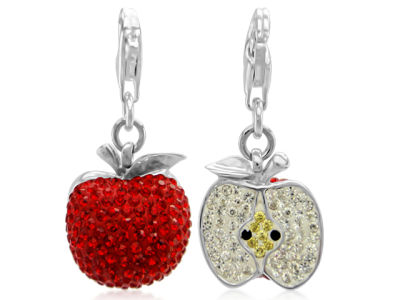 GM Crystal Fashion Fruit collection Silver 925 Charm pendant jewellry Apple 14.4mm
