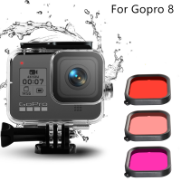 สำหรับ Gopro Hero 8ปลอก Cangkang Tahan Air ปลอก Penutup Pelindung Bawah Air สำหรับ Aksesori Kamera GoPro Hero 8