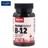 Vitamins B12 รสเชอรี่ 500 mcg, Jarrow Formulas, Methylcobalamin, Methyl B-12, Cherry Flavor 500 mcg, 100 Lozenges, วิตามินบี12, Vitamin B-12