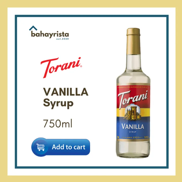 Torani Vanilla Syrup 750ml Lazada PH