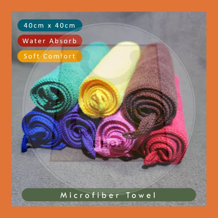 40X40CM Microfiber Absorbent Car Wash Towels Polishing Cloth Glass