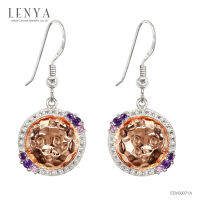 LenYa Jewelry  ต่างหูดีไซน์เก๋ด้วยเท็กซ์เจอร์ที่ไม่เหมือนใคร  ตัวเรือนเงินแท้ ชุบสีแบบทูโทน สีพิ้งค์โกลด์แท้และทองคำขาวแท้