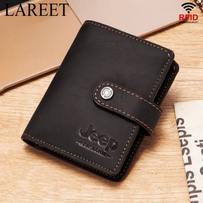 （Layor wallet） สั้น Rfid ผู้ชายบางกระเป๋าสตางค์ธนาคารหนังสือรับรองผู้ถือบัตรบางชาย Walet ซิป H ASP กระเป๋าหนังแท้หนังสือเดินทางกระเป๋าเดินทาง