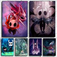 Hollow Knight เกมวิดีโออะนิเมะโปสเตอร์พิมพ์ภาพวาดผ้าใบ Aesthetic Wall Art สำหรับ Gamer Gaming Room ตกแต่งบ้าน New