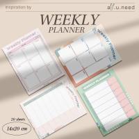 Weekly Planner กระดาษโน๊ต เขียนได้ 5 เดือน สันกาว ฉีกง่าย พกพาสะดวก มี 4 แบบให้เลือก
