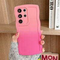 เคสกันกระแทกมือถือซิลิโคนนิ่ม TTJJ สำหรับ S23 Samsung S22 S21พิเศษบวก S23 S20ไล่ระดับสีแบบพิเศษเคสโทรศัพท์ปิดขอบหยักหยิก