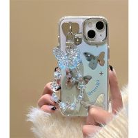 BGF Japan Mirror flower Pendant iPhone 14 13 12 Cartoon Silicone Protector Cover