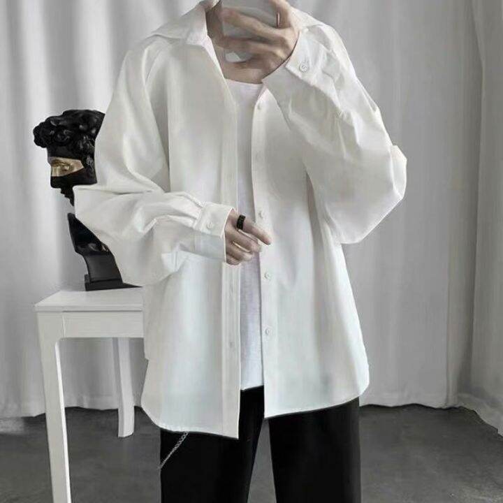 codtheresa-finger-2-color-m-3xl-fashion-oversize-long-sleeved-shirt-men-loose-plain-shirt-casual