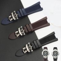 25mm Rubber Silicone Watchband With Folding Buckle For PATEK PHILIPPE Strap Nautilus Series Watchband 5711 / 5712 Bracelet