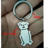 Mirror Polish Stainless Steel Keychain Cartoon Dog Fashion keychain for car keys Pendant For Women Man Jewelry Gifts NEW