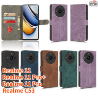 เคสฝาพับหนัง RTY สำหรับ Realme C53 Realme 11 Pro Plus 5G Realme 11 Pro 5G Realme 11 Pro 5G เคสเคสโทรศัพท์แบบตั้งได้ช่องเสียบบัตรเป็นหนัง PU พรีเมี่ยมปลอกเคสที่สามารถตั้งได้