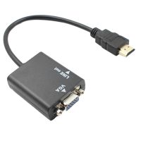 1080 P HD to VGA Adapter Cable Portable Video Converter Cord Computer to Screen Mini Video Audio Adapter