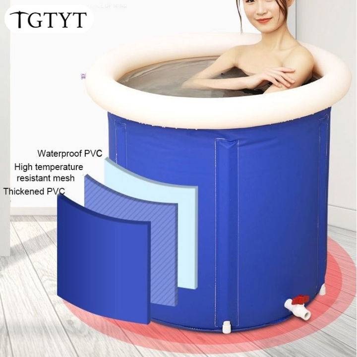 tgtyt-อ่างอาบน้ำเป่าลมได้ใช้ในอ่างอาบน้ำซาวน่า-อ่างอาบน้ำแบบพกพาพับได้อ่างน้ำขนาดเล็กเว้นวรรคสปาสำหรับบัวอาบน้ำ-pvc