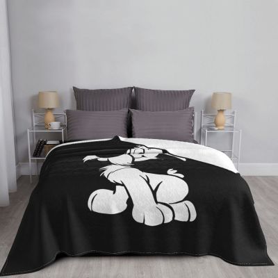 Asterix And Obelix Blankets Velvet Decoration Dogmatix Idefix Dog Breathable Ultra-Soft Throw Blankets for Home Office Rug Piece
