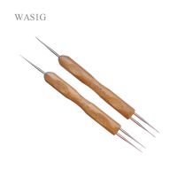 Bamboo Crochet Needle For Hair Dreadlock Accessories Wig Making Tools Double Sided Triple Needles 0.5Mm/0.75Mm