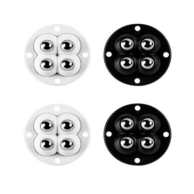 ✷ For Furniture Storage Box Self Adhesive Pulley Base 360° Rotation Heavy Duty Pulley 4 Beads Ball Universal Wheel Mute