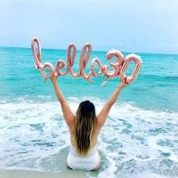 Rose Gold Hello 30 ลูกโป่งเด็กอาบน้ำเด็ก 10/13/15/21/25th 30th Birthday PARTY ตกแต่ง 21 30 ลูกจำนวน Inflatable Air Globos-Zitao