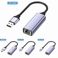 USB Ethernet Adapter USB3.0 1000Mbps USB RJ45 Wired Network Card Type-C Gigabit 2.5G for Laptop Xiaomi Mi Box Tablet Notebook  USB Network Adapters