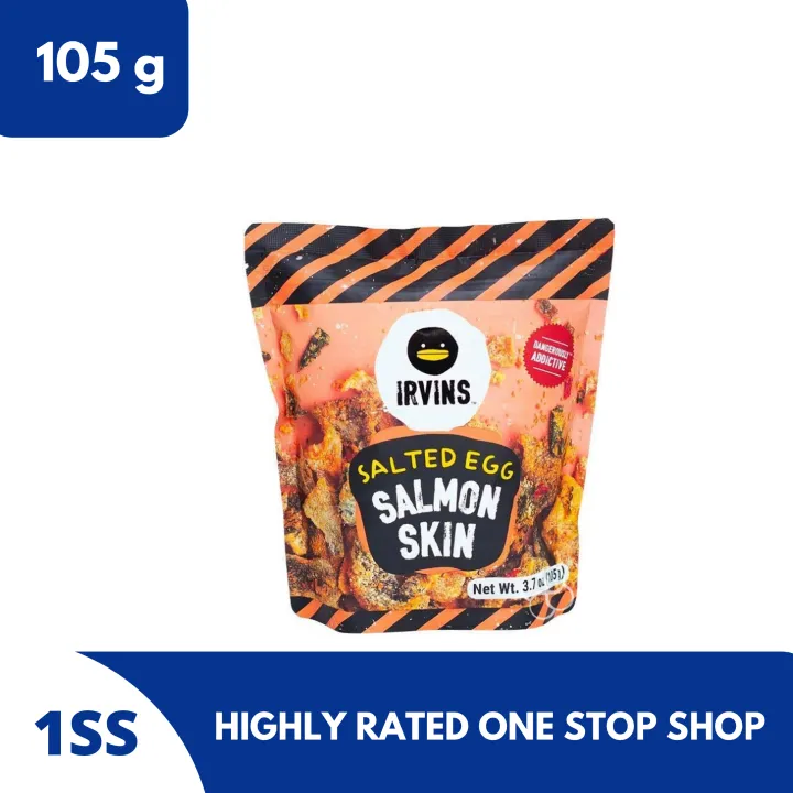 Irvins Salted Egg Salmon Skin, 105g | Lazada PH