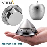 ❈● Chef Cooking Timer Kitchen Stainless Steel Eggs 60 Minutes Mechanical Alarm Clock Time Clock Countdown Time Management
