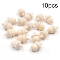 【YF】☃✳✓  10Pcs/Lot Waldorf Acorns Diy Plain Unfinished Wood Kids Fashion Painted Accessories Ornament