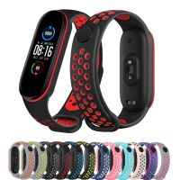 [Hot K] สายรัดข้อมือสำหรับ Mi Band 7 6สายรัดข้อมือสปอร์ตซิลิโคน Miband4 Miband5สายรัดข้อมือสำหรับเปลี่ยนสายรัดข้อมือสำหรับ Xiaomi Mi 4 5 6 7