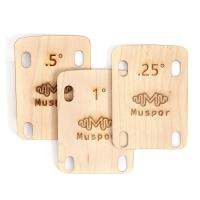 Muspor 3-Piece Guitar Neck Gasket Neck Bottom Adjustment Gasket 0.25, 0.5, 1 Degree.