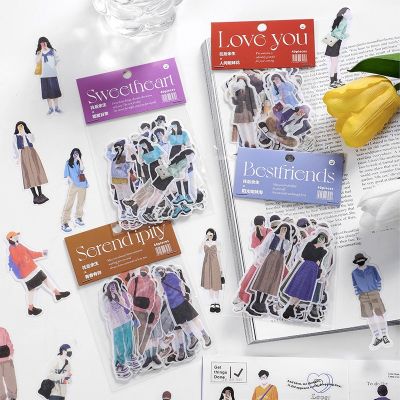 【LZ】 40 Pcs Fashion City Girls Boys Outfit Stationery Sticker Scrapbooking Planner Journal Diary Diy Decorative Label Craft Stickers