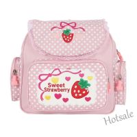 【hot sale】✌✽✚ C16 seng Girl Embroidery Strawberry School Backpack Childrens Schoolbag Student Girls Birthday Gift Japanese Style Cartoon