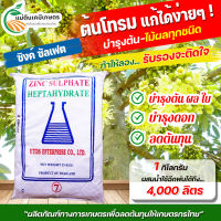 ซิงค์ซัลเฟต(สังกะสี) ZnSO4.7H2O บรรจุ 1 กิโลกรัม กระตุ้นการสังเคราะห์แสง ทำให้พืชสามารถเจริญเติบโตได้ดี สีสันสวยงาม ผลดกและมีน้ำหนัก