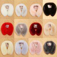 {Warm scarf}ฤดูหนาว Faux Fox Fur ผ้าพันคอขนสัตว์ Decor Shawl Multicolor ขนสัตว์ปลอม Bib ผ้าพันคอฤดูหนาวแจ็คเก็ตเสื้อขนสัตว์