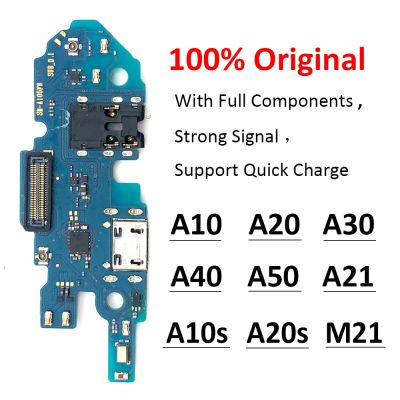 ขั้วต่อแท่นเชื่อมต่อดั้งเดิม 100% เครื่องชาร์จ Micro USB พอร์ตชาร์จ Flex Cable Board สําหรับ Samsung A10 A10S A20 A20S A21 A30 A40 A50 M21