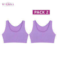 Wienna Clearance Sale DB35103*2 ชุดชั้นใน เวียนนา Fruity Bra เสื้อชั้นใน หอมกลิ่นผลไม้ ไร้ตะขอ สวมหัว ไร้โครง ไซซ์ M,L,E (A,B,C,D,E 30-38) สีส้ม , เขียว , ม่วง , เหลือง