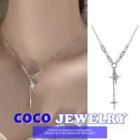 COCOJEWELRY 925เงินสเตอร์ลิงดาวสร้อยคอหญิงที่เรียบง่ายซอกออกแบบความรู้สึกอเนกประสงค์กระดูกไหปลาร้าอารมณ์