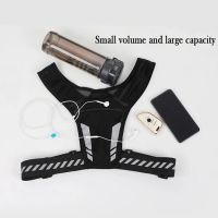 Running Phone Holder Vest Reflective Running Chest Pouch Breathable Mesh Running Chest Bag Adjustable Buckle for Men Women