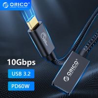 ORICO USB A Female to USB Type C Male Adapter Cable Switch Wire 1M Braid USB 3.2 Gen2 10Gbps 60W Charging Adapter Extension Line