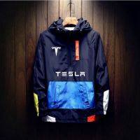 Tesla เสื้อแจ็กเก็ตกันลมมีฮู้ดสำหรับผู้ชายเสื้อโค้ทลำลองนาฬิกาทหารกันน้ำเสื้อกันลมผู้ชายเสื้อผ้าผู้ชายฤดูใบไม้ร่วงฤดูใบไม้ผลิ