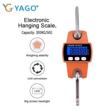Portable Electronic Digital Crane Scale Weight 300 kg Stainless
