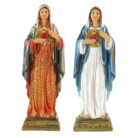 Zayton Virgin Mary Statue Sacred Heart Figure Resin Sculpture Savior Figurine Catholic Religious Gift Home Chapel Decoration