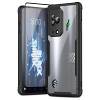 ZSHOW Kes untuk Xiaomi Black Shark 5 5 Pro Kes บางเฉียบ Nipis Pelesapan Haba ชัดเจน TPU Lembut ShockProof dengan Kaca นิรภัย