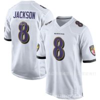 เสื้อฟุตบอล NFL Ravens 8 White Lamar Jackson Jersey