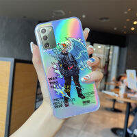 เคสโทรศัพท์มือถืออนิเมะอัลตร้า Note20 Note20ปลอกสำหรับ Samsung กาแล็กซี่สีสันสดใสเคสปลอกบัตรเลเซอร์ในตัว