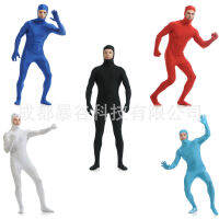 Ebay จัดหาชุดการแสดงวันฮาโลวีนและคริสต์มาสไลคร่า cosplay กางเกงรัดรูปแบบเปิดหน้า zentai