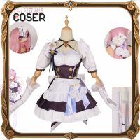 【COSER 77】Honkai: Star Rail ชุดแม่บ้านของ Elichia คอสเพลย์พัง 3 เกมคอสเพลย์ชุดฮาโลวีนคอสเพลย์