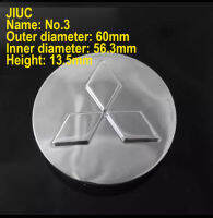 JC | 4PCS 60มม.ศูนย์ Hub Cap สำหรับ Mitsubishi Xpander,ผจญภัย,Cedia, Outlander 3.0, Galant,Dazzle Strength,Zinger, Lancer, Lancer EX ดุมล้อหมวก