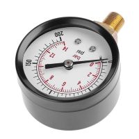 1 8inch NPT Side Mount 0-200psi 0-14bar Pressure Gauge Dial Air Compressor Meter Hydraulic Pressure Tester Gauge