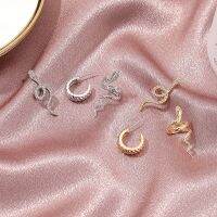 3PcsSet Gothic Snake Shape Stud Earings Gold Color Circle Irregular Curve Ear Stud Cool Women Party Earings Jewelry