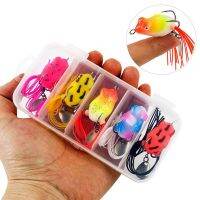 【hot】☃▥ 5pcs 3cm 4.2g Soft Frog Fishing Set 3d Eyes Design Fake Bait With 2 Tackle