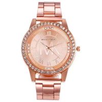 【July】 Foreign trade fashion rhinestone Roman TVK digital scale watch personality diamond steel belt quartz female hot