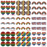 10 pcs/lot Wholesale Embroidery Patch Rainbow LGBT Patch Iron On Patches For Clothing Thermoadhesive Patches On Clothes Sewing